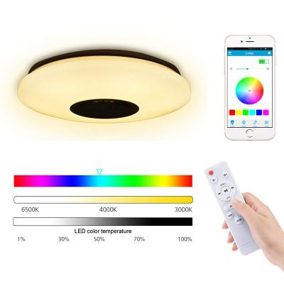 China Simplicity Modern LED Bluetooth APP Colorful Music Ceiling Lamp for sale