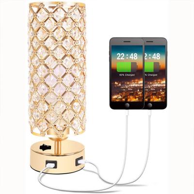 China Metallizing With Popular K9 Amazon Crystal USB Rechargeable Crystal Table Lamp for sale