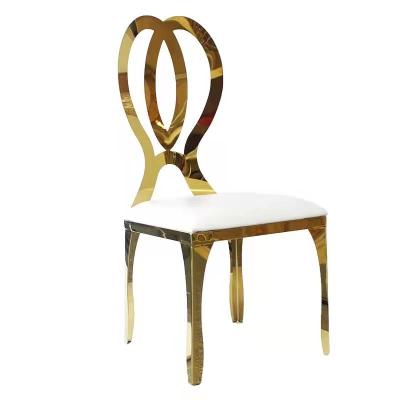 China 2022 Dining Chairs Hotel Foshan Modern Extension Adjustable Model Furniture Modern High Gloss Butterfly White Metal Gold Wedding Chair King for sale