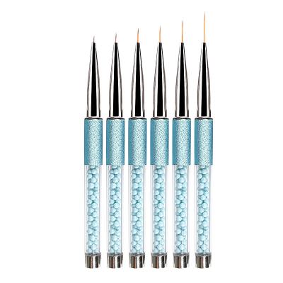 China High Quality Blue 5Pcs Rod Drawing Stroke Flower Painted NAIL Pearl Nail Pen Nail Cosmetics Pen Set For Women Beauty for sale