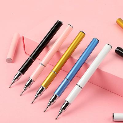 China Multifunctional Nail Metal Handle Painting Nails Dotting Wax Pen Rhinestones Studs Picker Nail Dotting Wax Pen Colorful for sale