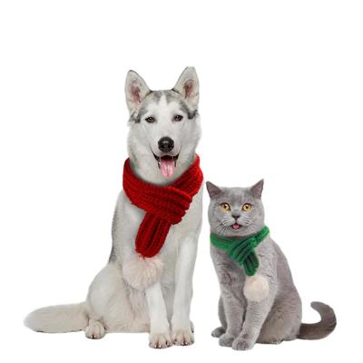 China Personalized Warm Knitted Dog Puppy Cat Scarf Christmas Pet Supplies Winter Wholesale Supplies for sale