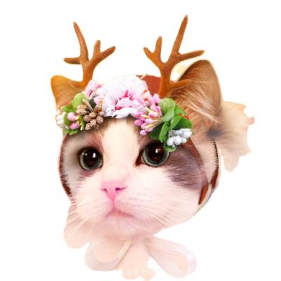 China New 2022 Personalized Christmas Pet Products Pet Antler Headgear Christmas Ornaments Christmas Products for sale