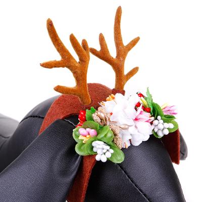 China Personalized Pet Headdress Autumn And Winter Hairpin Dog Supplies Christmas Hat Cat Headdress Antlers New for sale