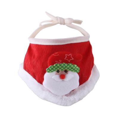 China Personalized Popular Christmas Dog Collar Christmas Pet Cloche Scarf Christmas Pet Bib Towel for sale