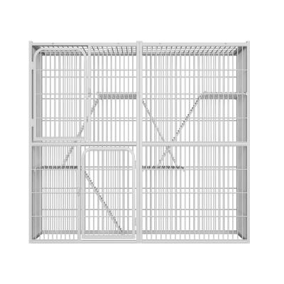 China Large Iron Cat Cage With Stairs Wheels Pet Cage High Quality Custom Made Breathable Wholesale for sale