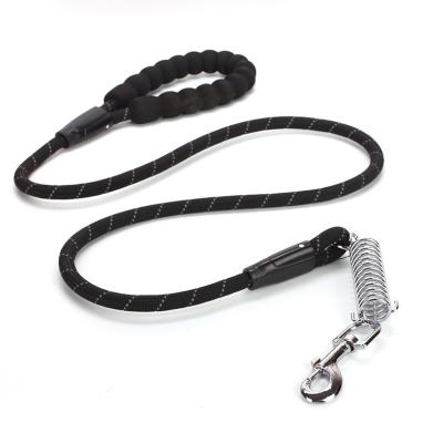 China Reflective Large Running Tracking Reflective Soft Handle Nylon Rope Dog LeashHot Selling Products for sale