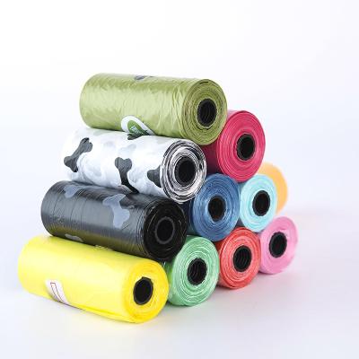 China Viable Wholesale Custom Plastic Pet Waste Printing Dog Poop Cleaning Bags for sale