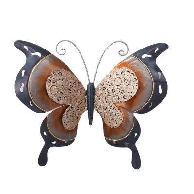 China Contemporary factory direct colorful metal butterfly home wall art decoration low price wall decoration for sale