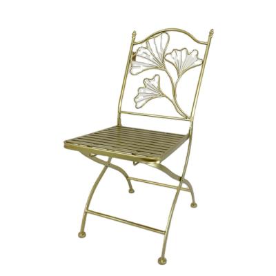 China Foldable Metal antique folding garden bar hotel villa patio outdoor chairs for sale