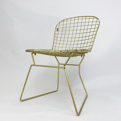 China Contemporary classic Metal wire chair Luxury Chairs Golden Chairs for sale