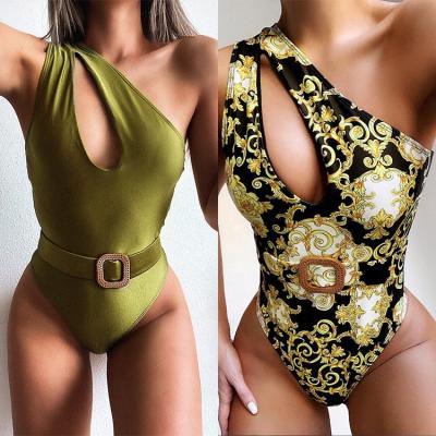 China 2022 New Breathable Cut Out One Shoulder Bikini One Piece For Women for sale