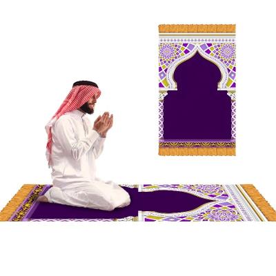 China Stain Resistant Cheap Wholesale Islamic Prayer Mat Prayer Blankets Carpet Islam for sale