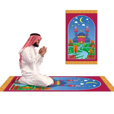 China Printed area rug washable kids prayer mat sajadah rug islamic islamic rug for sale