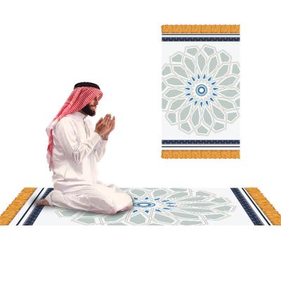 China Factory Supply Wholesale Price Washable Turkey Design With Tassel Thick Islamic Muslim Prayer Rug Prayer Blanket Carpet for sale