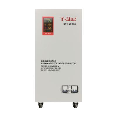 China To stabilize the input voltage automatically SVC-D-20KVA 220V home voltage stabilizer input 140V-260V voltage regulator / stabilizer for sale