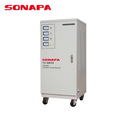 China To stabilize high quality three phase type automatic voltage input voltage 15Kva 20Kva 30Kva TNS series indicator stabilizer for sale