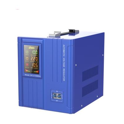 China SVC 5000va Single Phase Full Copper Brush AC 100-250v Automatic Voltage Stabilizer Desktop Regulator for sale