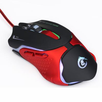 China 3D HXSJ A903 6 Keys Wired Gaming Mouse 3200DPI Colorful USB Breathing LED Light RGB Gaming Magic Computer Wired Mouse for sale