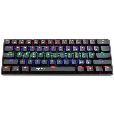 China HXSJ Plug and Play V900 61 Key USB 2.0 Wired Magic RGB Laptop Gaming and Mechanical Keyboard for sale