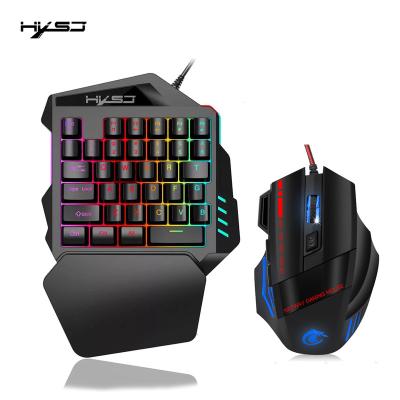 China For Game Hot Selling Single Hand Keyboard With Mouse Suitable For Phone Computer Mini One Hand Gaming Keypad Wired Mice for sale