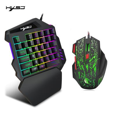 China For Game Ready To Board LED One-Handed Mouse Keyboard Set USB Cable Keyboard 5 DPI Adjustable Ergonomic Mechanical Gaming Mouse for sale