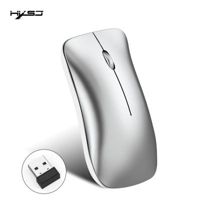 China New 3D HXSJ Wireless Mouse Three Mode BT USB Charging 1600DPI Mouse Desk 3 Button PC Mute Notebook For Portable Black for sale