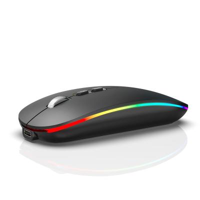 China Wholesale HXSJ M103 Backlit Ultra-thin 2.4G Wireless Mouse 2.4G Silent Adjustable Design 500mA Silent Adjustable Built-in Rechargeable Mouse for sale