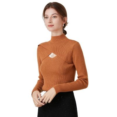 China The new half high neck sweater autumn and winter thin sweater female commuter sweater basic gaiters women's yarn clothing instant commuter models for sale