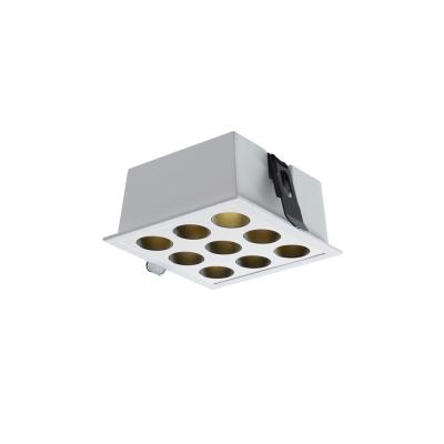 China Factory Supply Modern Customized Square Led Aluminum Ceiling Narrow Bezel Led Grill Lights for sale