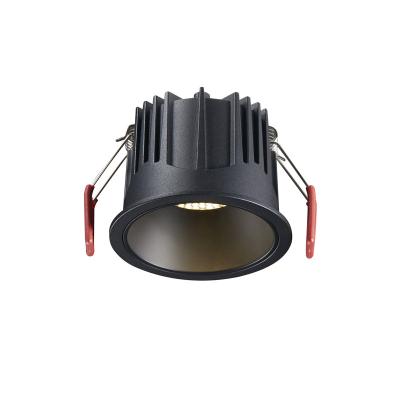 China Warehouse Black Decorative Mini Housing Down Light Hotel Recessed Cob Led Downlight for sale