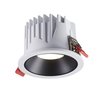 China Warehouse Ip25 15W Commercial Aluminum Adjustable Recessed Cob Round Light Led Ceiling Downlight For Shop for sale