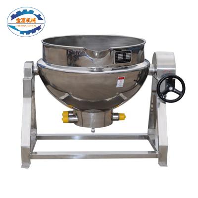 China Food processing steam heating and stirring coated pot, tilting electric heating coated pot for sale