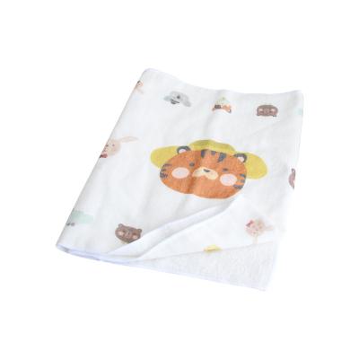 China Cartoon Print Gauze And Soft Absorbent Bath Towels 100% Safe For Kids Cotton Children Kids Terry Towels for sale