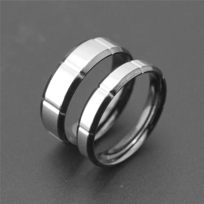 China CLASSIC Classic Geometric Wedding Rings For Women Gift Wholesale Lots Bulk Simple Stainless Steel Jewelry for sale