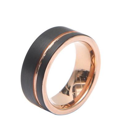 China Fashion Double Color Religious Engagement Ring, Bridal Jewelry For Women Men, Romantic Tungsten Steel Couple Rings for sale