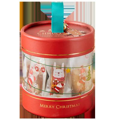 China Handmade The mini barrel Snack nut boxBaking hand bucket Christmas gift box for sale