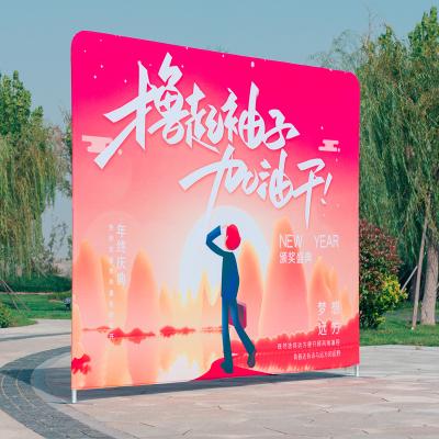 China Trade Show Customized Portable Media Wall Display Banner Stand Signable Exhibition Equipment Other Trade Show Equipment for sale