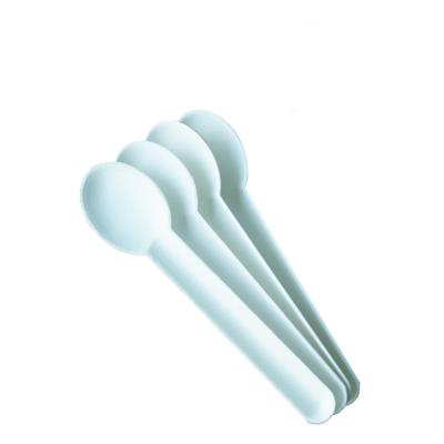 China Customized Viable White Natural Biodegradable Bulk Kraft Bagasse Taster Spoon for sale