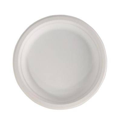 China Good Design Convenient Simplicity 6 In Natural Bagasse Paper Pulp Disposable Dishes for sale