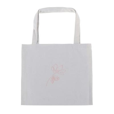 China Reusable Organic eco friendlyreusable grocery shopping white shoulder bag custom logo fashion canvas printed tote shopping bag for sale