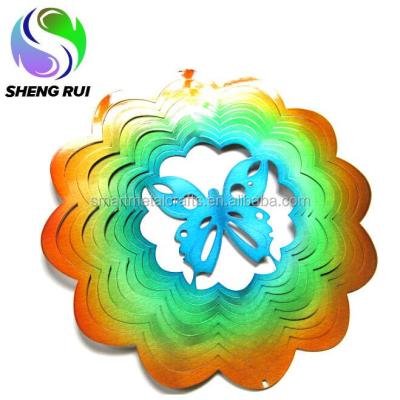 China Worldwide Butterfly Garden Wind Spinner Steel Spiral Wind Spinner for sale