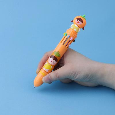 China Cute Fruit Girls Ballpoint Pen For Kids Gift Cute 10 Color With Logo School Supplies Kawaii Pens Custom Made for sale