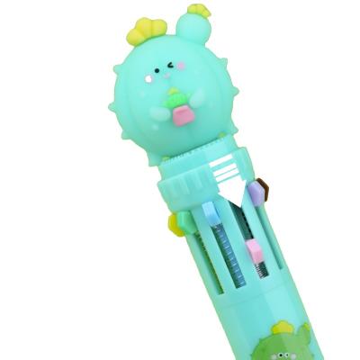 China Cute Cactus Diary Ballpoint Pen Multiple 10 Colors Ball Pens For Cute Kids Gift Hand Account for sale