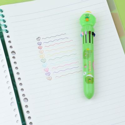 China Cute Cactus Diary Ballpoint Pen Multiple 10 Colors Ball Pens For Cute Kids Gift Hand Account for sale