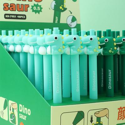 China Small and Cute Pressing Student Writing Normal Cute Pen Silicone Dragon Egg Fashion Cool Pen for sale