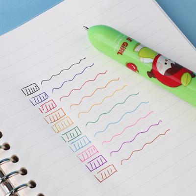 China Cute Fruit Girls Ballpoint Pen Multiple 10 Colors Ball Pens For Kids Gift Cute Hand Count for sale