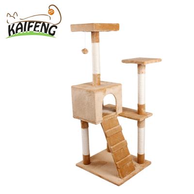 China New Design Cattree Factory Price Viable Cat Play Tower Sisal Scratcher Tree Hot Sale for sale