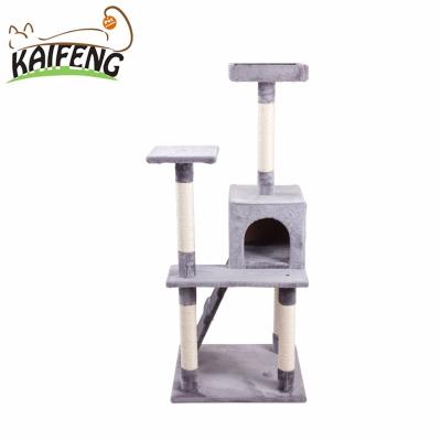 China New Viable Wholesale Luxury Wooden Style Cat Playing Tree Exporters Hot Sale for sale