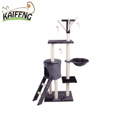 China 2017 Hot High Quality Viable New Arrival Kaifeng Paw Cat Activity Tree Wood Sisal for sale